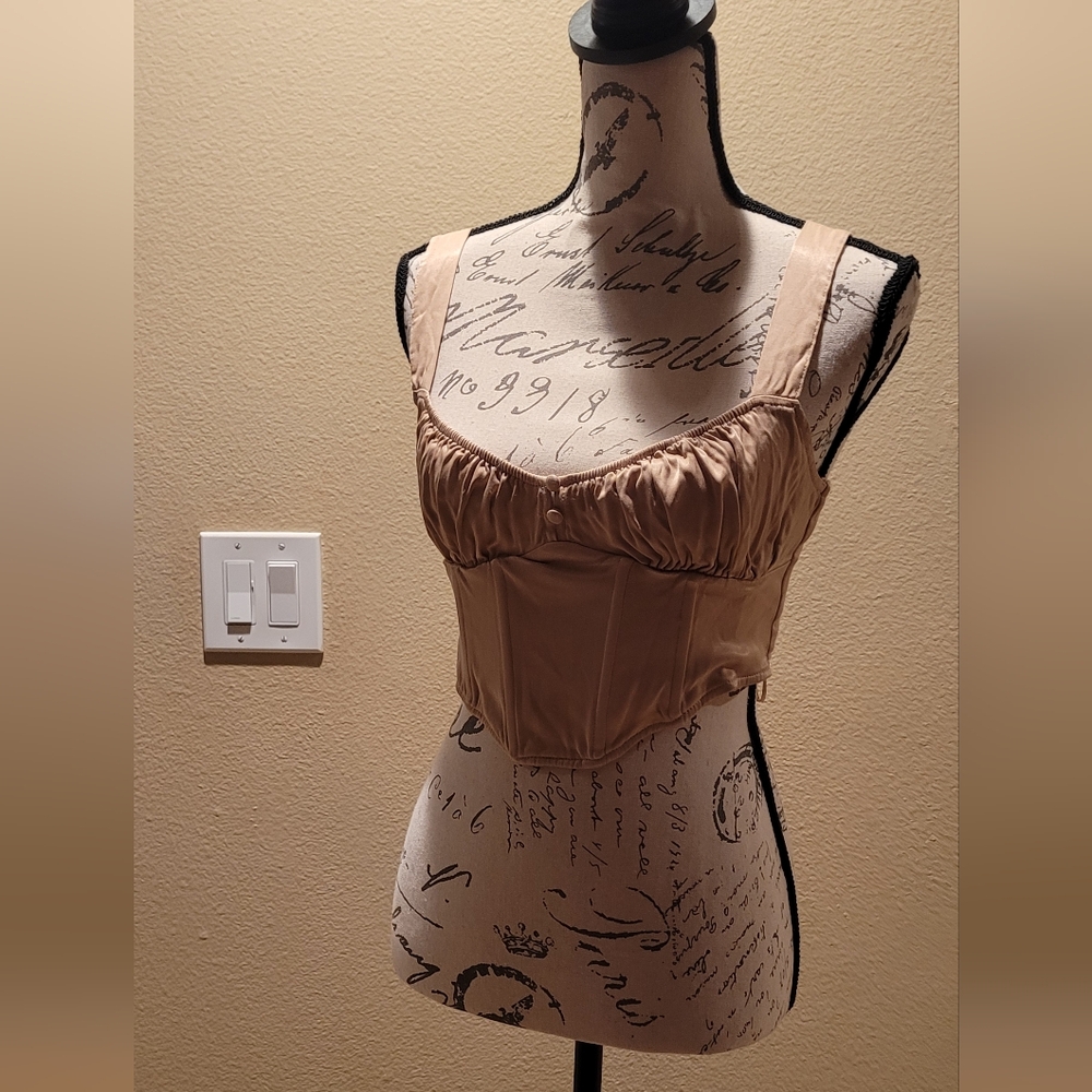 Zara Elegant Beige Bustier